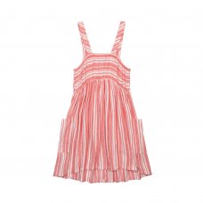 Citrus 2J: Striped Dress With Pockets And Button Fastening (3-8 Years)